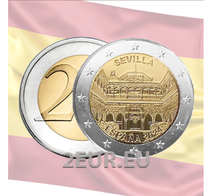 España 2 euros UNC 2024 - Catedral de Sevilla por 4.00 € ✅