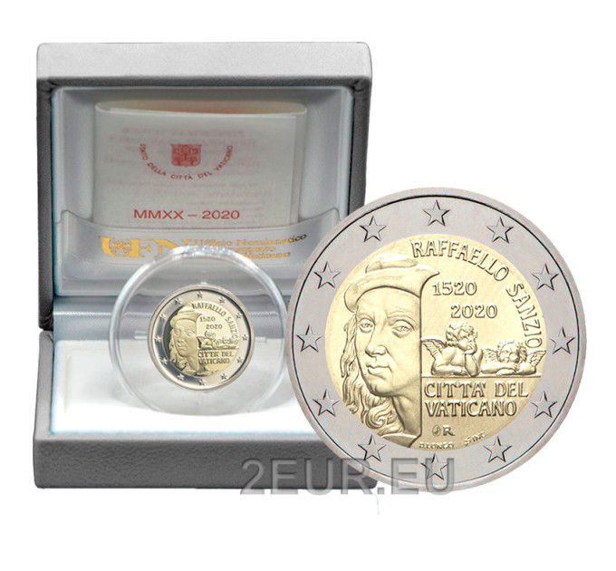 Vaticano 2 euros proof 2020 - 500 Aniversario de la Muerte de Raffael por 65.00 € ✅
