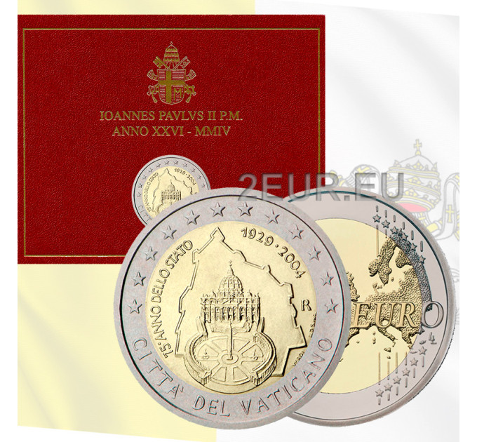 Vaticano 2 euros BU 2004 - 75 años del Estado de la Ciudad del Vaticano por 145.00 € ✅