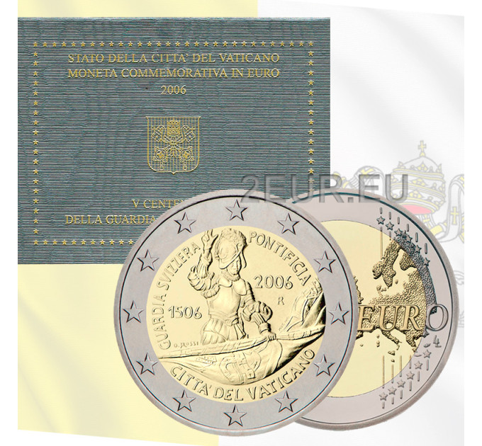 Vaticano 2 euros BU 2006 - 500 Años Guardia Suiza por 255.00 € ✅