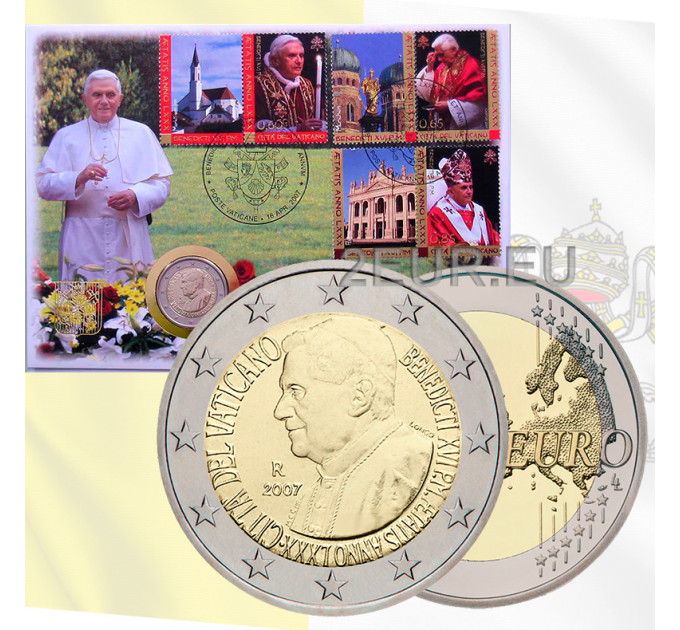 Vaticano 2 euros BU 2007 - 80 Aniversario del Nacimiento del Papa Benedicto XVI Numiscover por 160.00 € ✅
