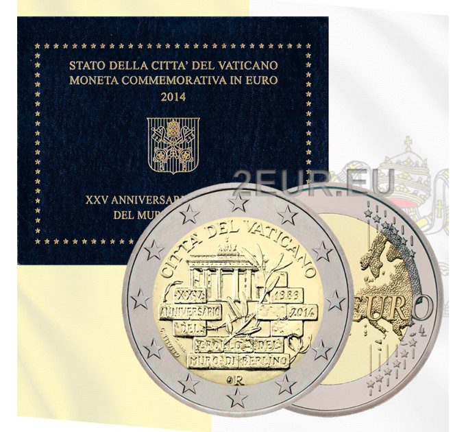 Vatican 2 euro BU 2014 - 25 Years since the Fall of the Berlin Wall for 46.50 € ✅