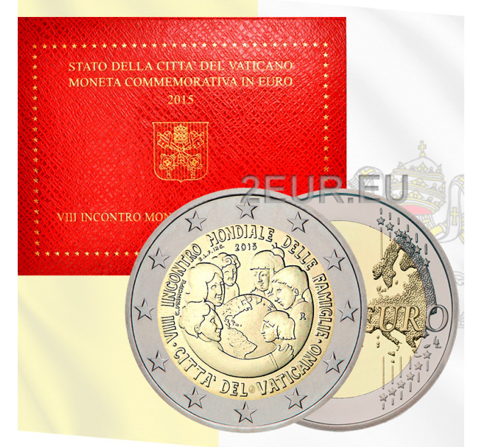 Vaticano 2 euros BU 2015 - VIII Encuentro Mundial de las Familias - Filadelfia por 35.00 € ✅