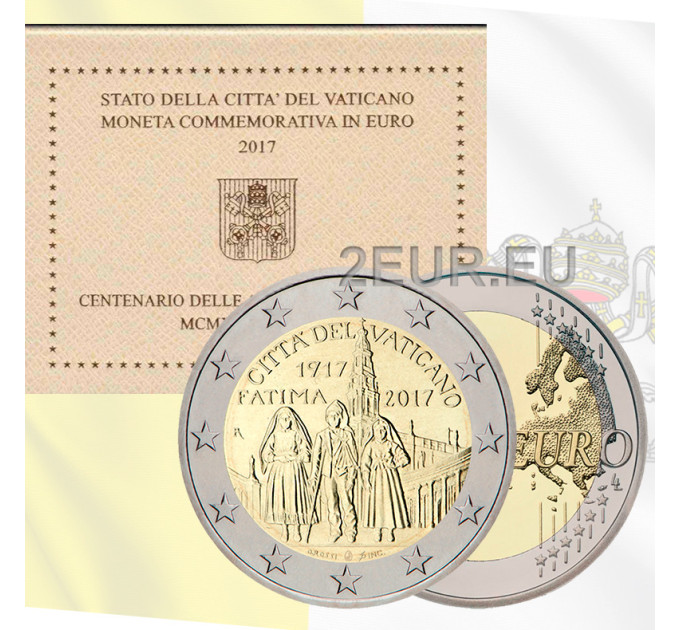 Vatican 2 euro BU 2017 - Centenary of the Marian Apparitions of Fatima for 46.00 € ✅