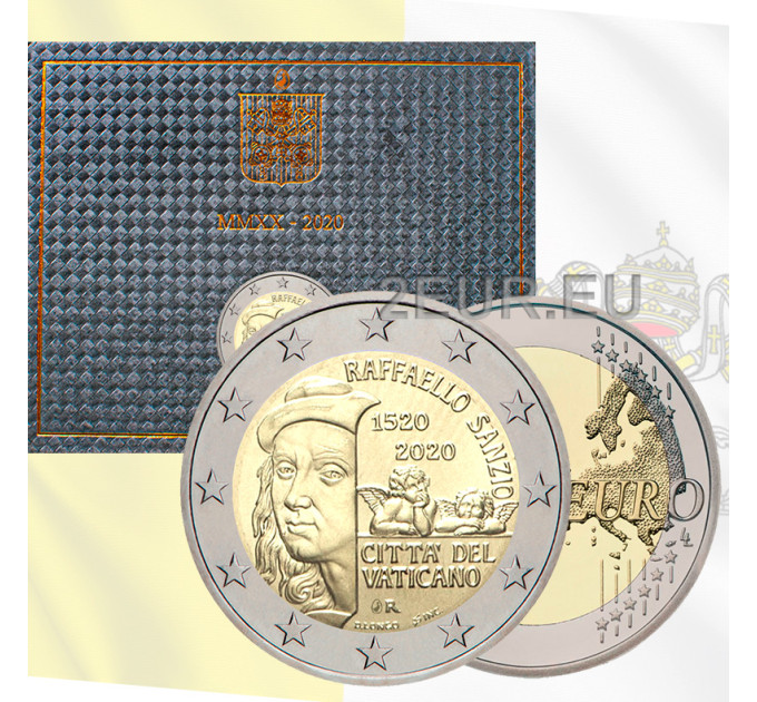 Vaticano 2 euros BU 2020 - 500 Aniversario de la Muerte de Rafael por 35.00 € ✅