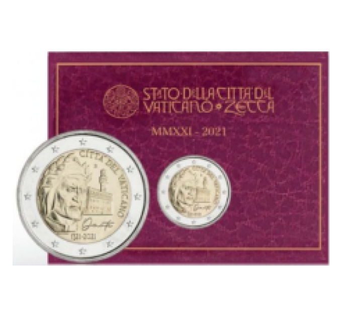 Vatican 2 euro BU 2021 - 700th Anniversary of the Death of Dante Alighieri for 31.00 € ✅
