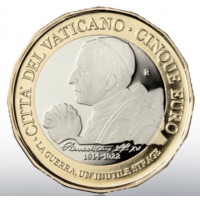 Vaticano 5 euros proof 2022 - Centenario de la muerte del Papa Benedetto XV