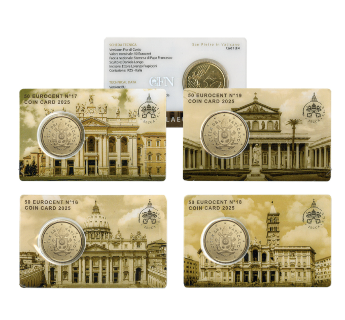 Vaticano 50 céntimos BU 2025 - Basílicas Papales de Roma por 45.00 € ✅
