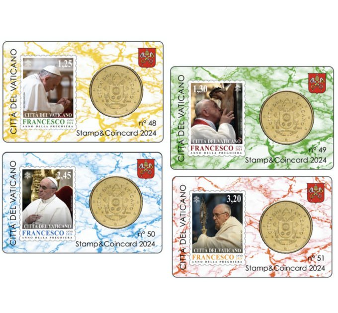 Vatican 50 cent BU + Stamp 2024 for 49.90 € ✅