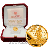 Vaticano 10 euros oro proof 2021 - Bautismo