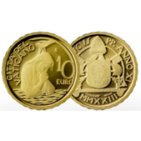 Vaticano 10 euros oro proof 2023 - Bautismo