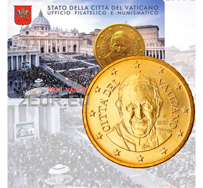 Vaticano 50 céntimos BU 2015 - №6 por 10.50 € ✅
