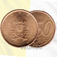 Vaticano 50 céntimos UNC 2019