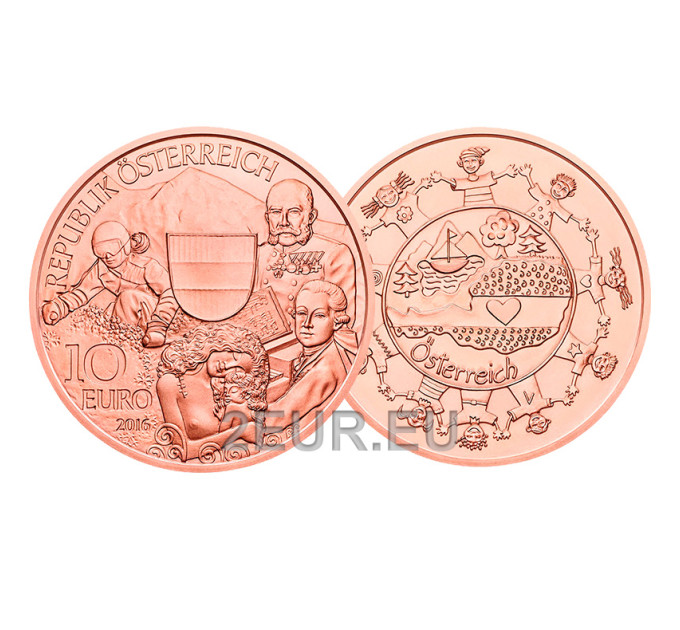 Austria 10 euro moneda 2016 - Austria por 15.50 € ✅