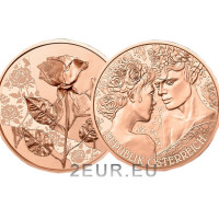 Austria 10 euros Moneda 2021 - La rosa