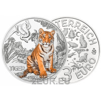 Austria 3 euros 2017 - Tigre