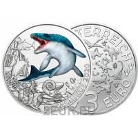 Austria 3 euros moneda 2020 - Mosazaur hoffmanni