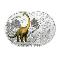 Austria 3 euros moneda 2021-4 - Argentinosaurio