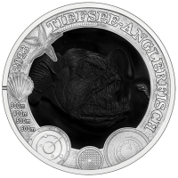 Austria 3 euros moneda 2023-3 - Vida marina luminosa - Rape de aguas profundas