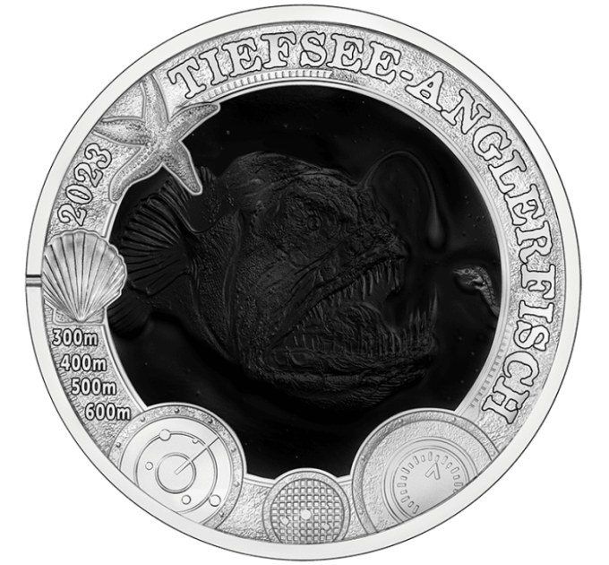 Austria 3 euro coin 2023-3 - Luminous Marine Life - DEEP-SEA ANGLERFISH for 16.00 € ✅