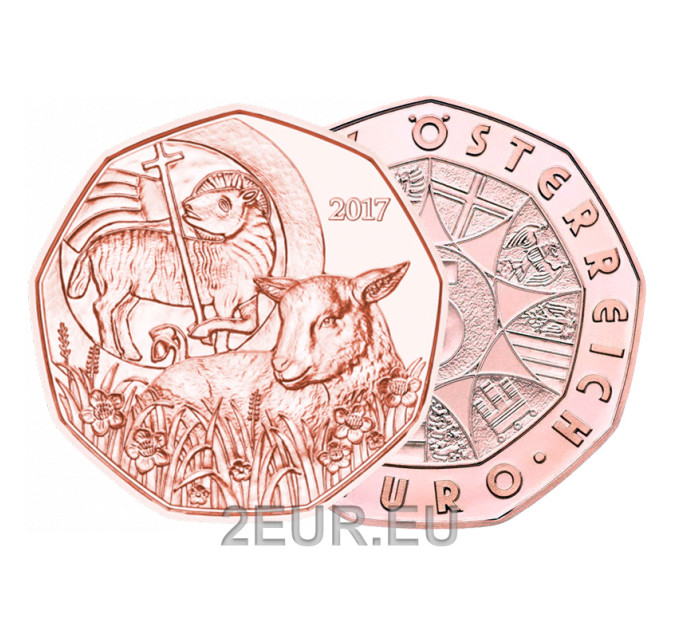 Moneda de 5 euros de Austria 2017 - Cordero de Pascua por 8.00 € ✅