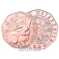 Moneda 5 euros Austria 2018 - Conejito de Pascua