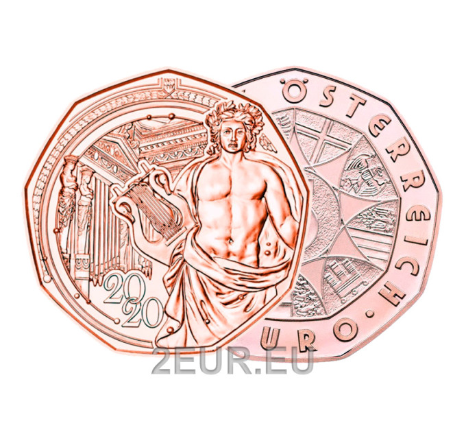 Austria 5 euro coin 2020 - 150 years of music association for 9.50 € ✅