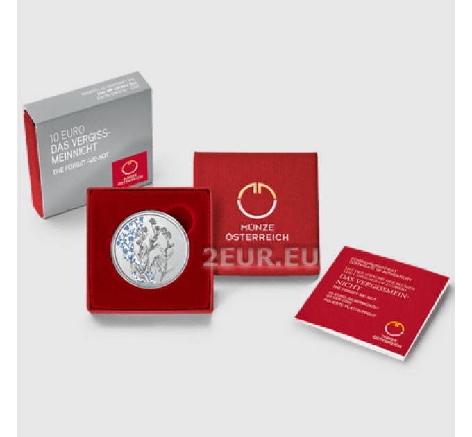 Austria 10 euros Moneda de plata Proof 2023 - La olvidarme por 57.00 € ✅