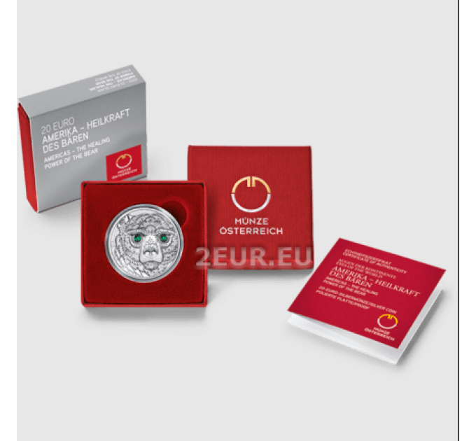Austria 20 euro Silver coin 2023 – Eyes of the World - America - The Healing Power of the Bear for 75.00 € ✅