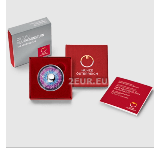 AUSTRIA 20 EURO Silver coin 2023 - The Uncharted Universe – The Neutron Star for 135.00 € ✅