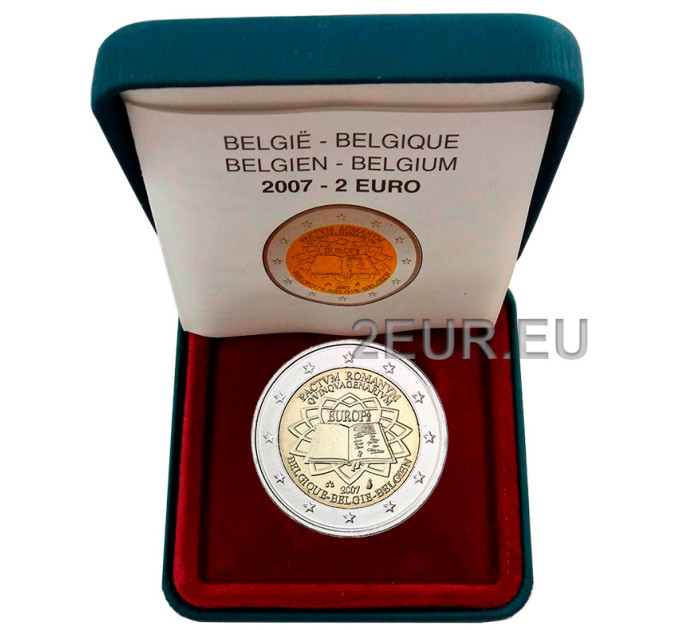 Bélgica 2 euros proof 2007 - Tratado de Roma por 49.00 € ✅
