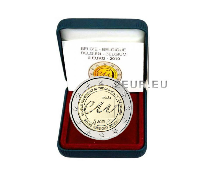 Bélgica 2 euros proof 2010 - presidencia de la ue por 36.90 € ✅