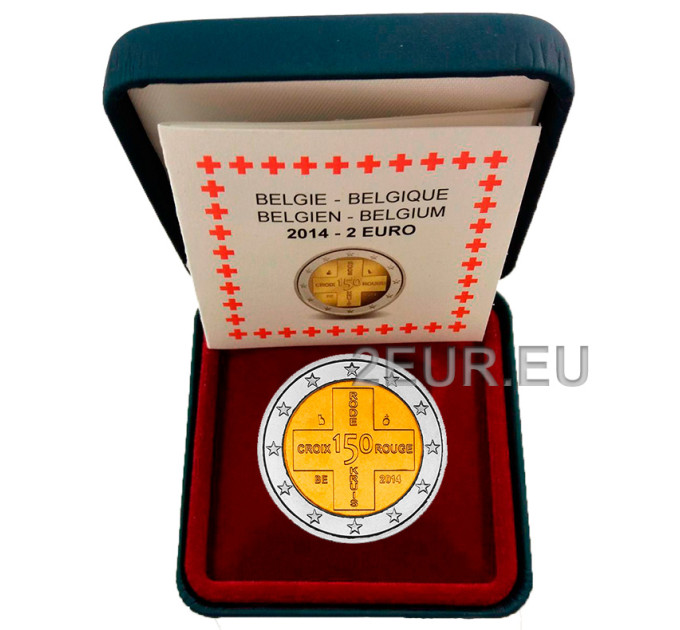 Bélgica 2 euros proof 2014 - Cruz Roja por 39.90 € ✅
