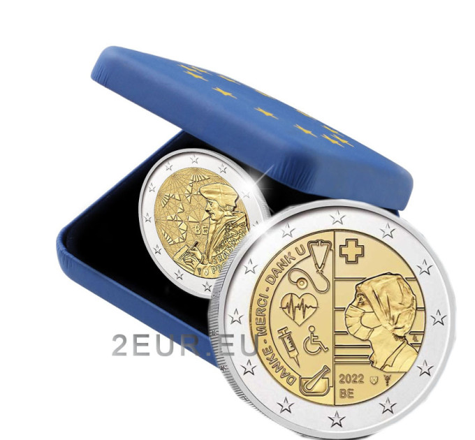 Bélgica 2 euros proof 2022 - Asistencia sanitaria durante la pandemia de covid por 25.00 € ✅