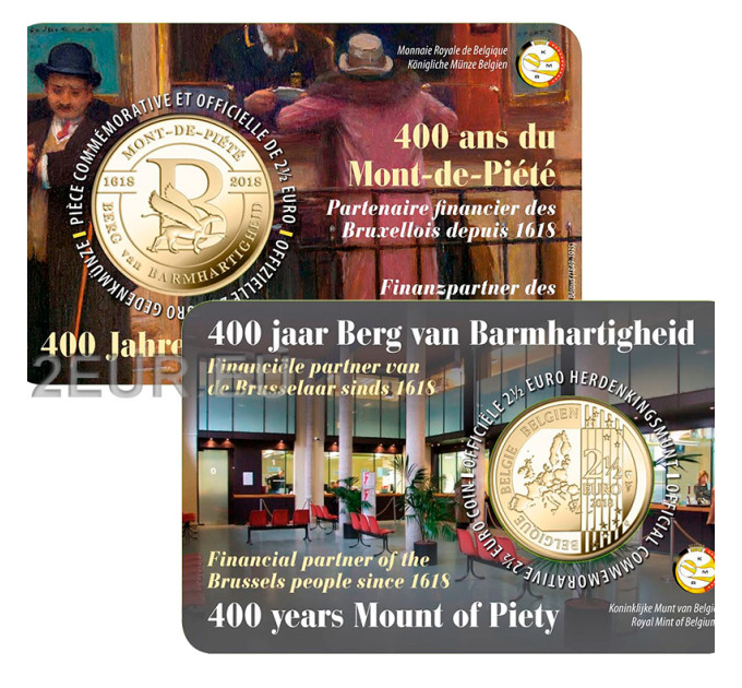 Bélgica 2,5 euros BU 2018 - 400 años de Berg van Barmhartigheid - FR por 15.50 € ✅