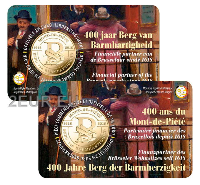 Belgium 2,5 euro BU 2018 - 400 years of Berg van Barmhartigheid - FR+NL for 30.00 € ✅