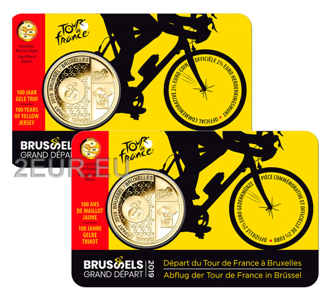 Belgium 2,5 euro BU 2019 - Grand dapart brussels - FR+NL for 19.50 € ✅