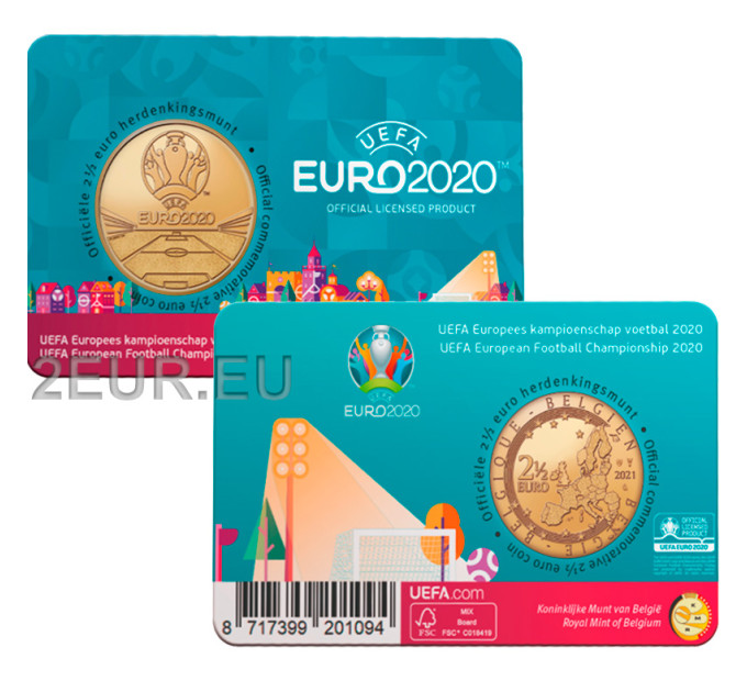 Bélgica 2,5 euros BU 2021 - UEFA 2020 - NL por 13.50 € ✅