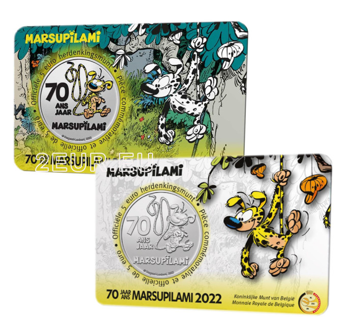 Belgium 5 euro BU 2022 - 70 years of Marsupilami - Color for 18.00 € ✅