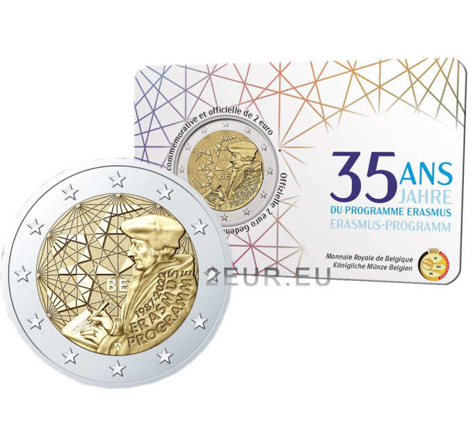 Belgium 2 euro BU 2022-2 - 35 Years of the Erasmus - FR for 23.90 € ✅