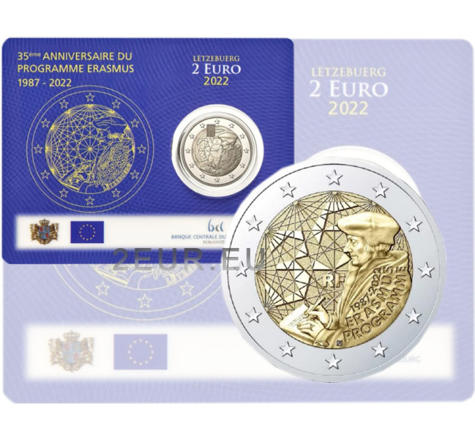Luxemburgo 2 euros BU 2022 - 35 Años del Programa Erasmus por 45.00 € ✅