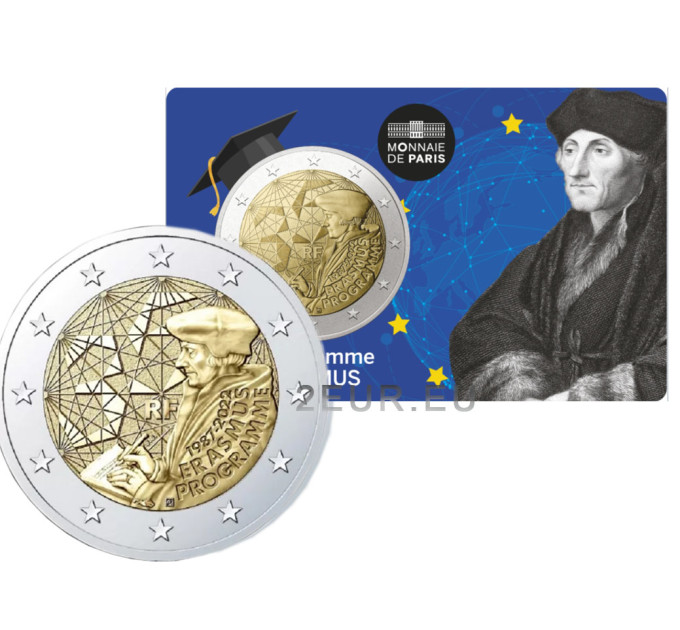 Francia 2 euros BU 2022 - 35 Años del Programa Erasmus por 20.00 € ✅