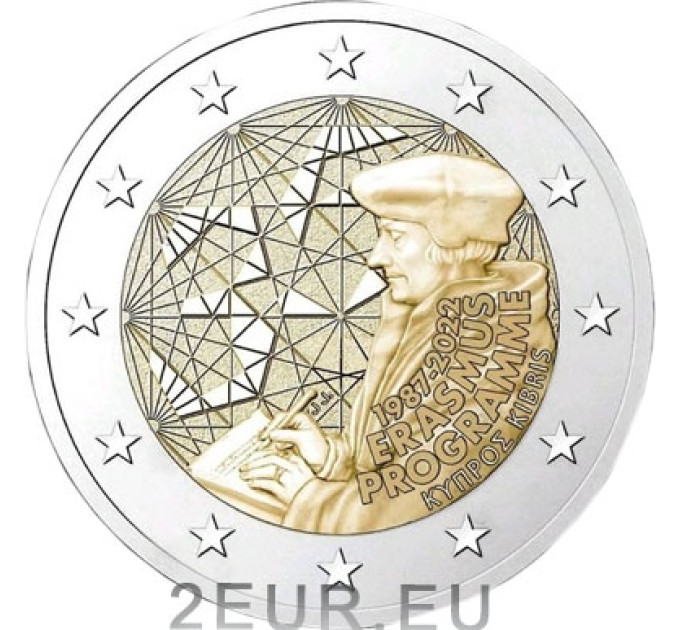 Cyprus 2 euro UNC 2022 - 35 Years of the Erasmus for 4.00 € ✅