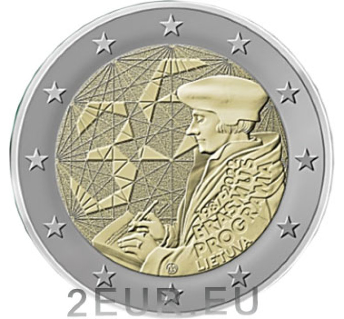 Lituania 2 euros UNC 2022 - 35 Años del Erasmus por 3.50 € ✅