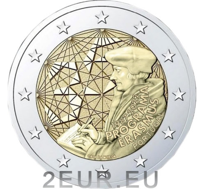 Portugal 2 euros UNC 2022 - 35 Años del Erasmus por 4.50 € ✅