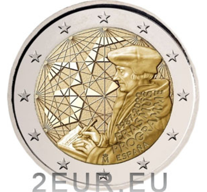 Spain 2 euro UNC 2022 - 35 Years of the Erasmus for 4.50 € ✅