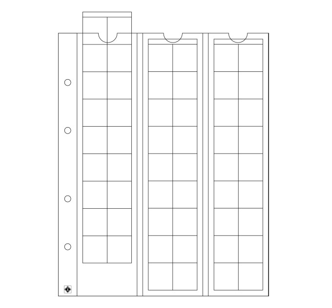 HOJA DE MONEDAS - OPTIMA (LEUCHTTURM) - 54 MONEDAS hasta 20 mm Ø, transparente por 1.50 € ✅