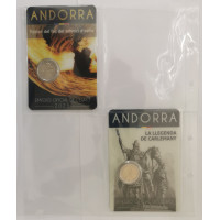 HOJA PARA MONEDAS DE 2 EUROS - ANDORRA Y SAN MARINO