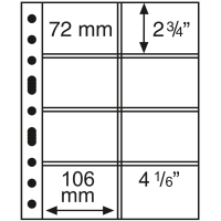 HOJA PARA TARJETA DE MONEDAS - OPTIMA (LEUCHTTURM) - 8 MONEDAS
