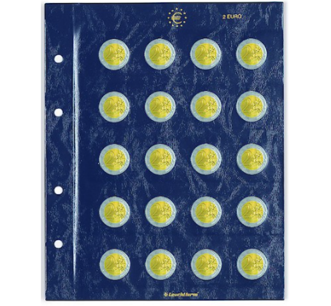 SHEET VISTA FOR 2 EURO COINS for 4.50 € ✅